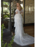 Romantic Dotted Lace Multiple Layers Wedding Dress